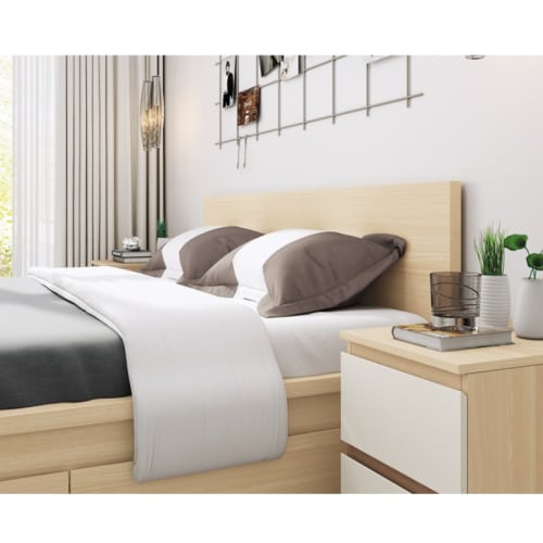 White stained best sale oak veneer nightstand